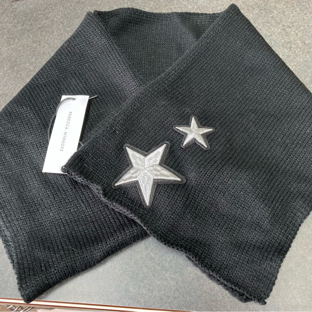 Rebecca Minkoff Black Star Scarf NWT
